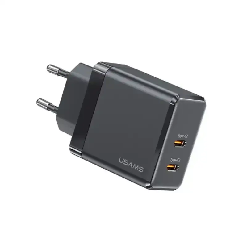 شارژر یوسمز مدل USAMS US-CC172 Gan Fast Charger  Dual Type-C Ports